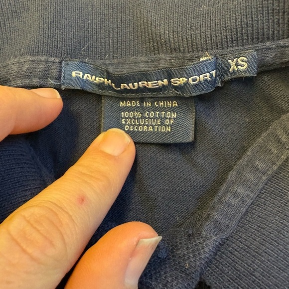 Ralph Lauren Sport Blue Tie-Dye w Pink Horse Button Down Cotton Shirt Size XS - Picture 5 of 9